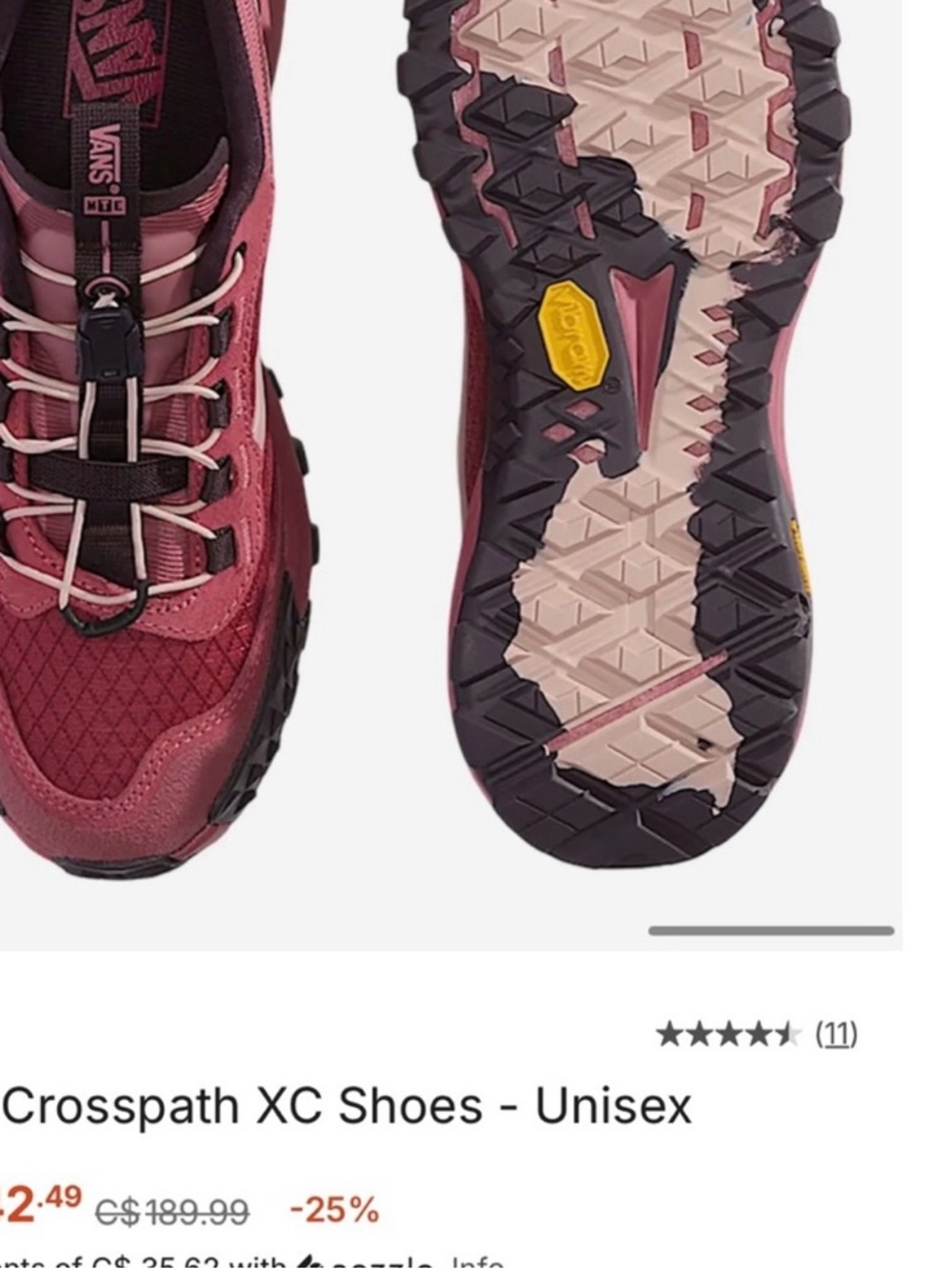 NEVER WORN Vans Women's Trail Sneaker in Pink & Burgundy - Picture 3 of 6